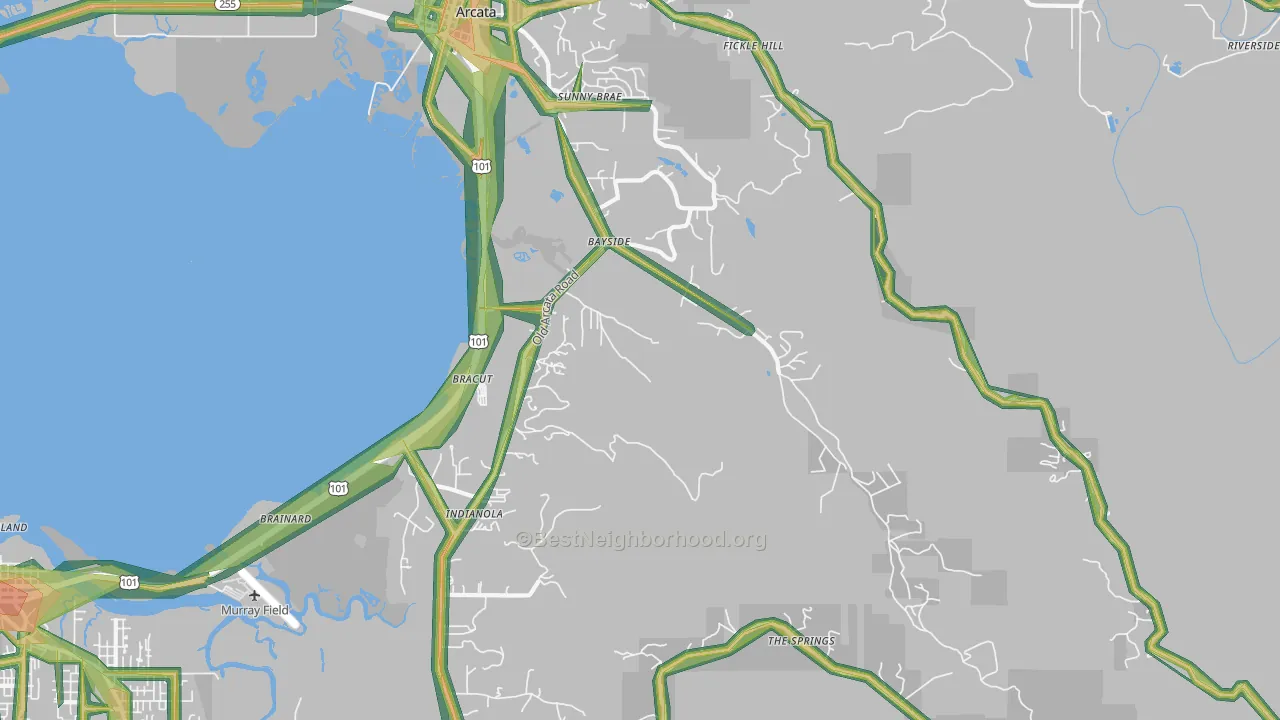 95524, CA Map of Noise Levels in 95524