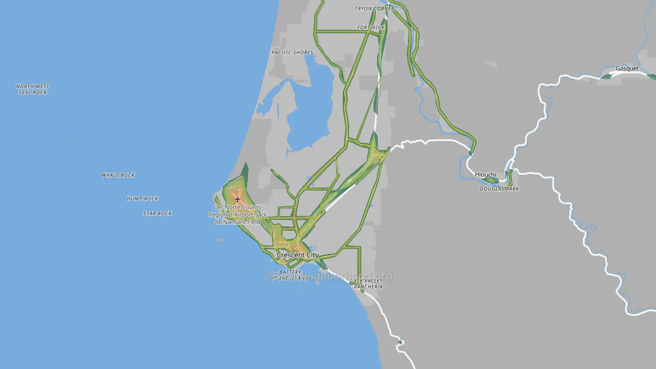 95531, CA Map of Noise Levels in 95531