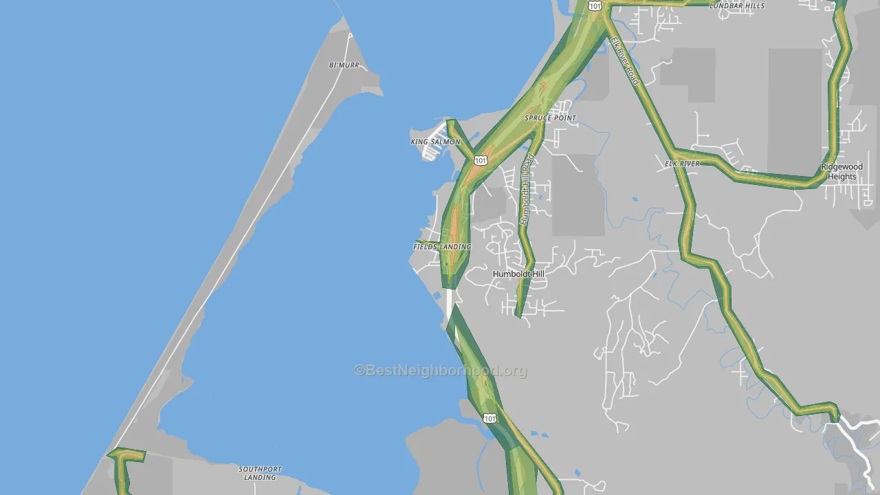 95537, CA Map of Noise Levels in 95537