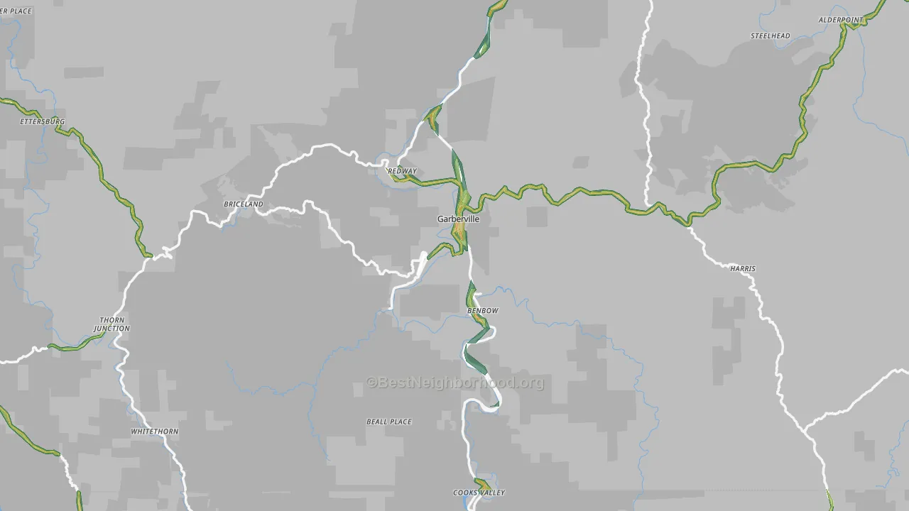 95542, CA Map of Noise Levels in 95542