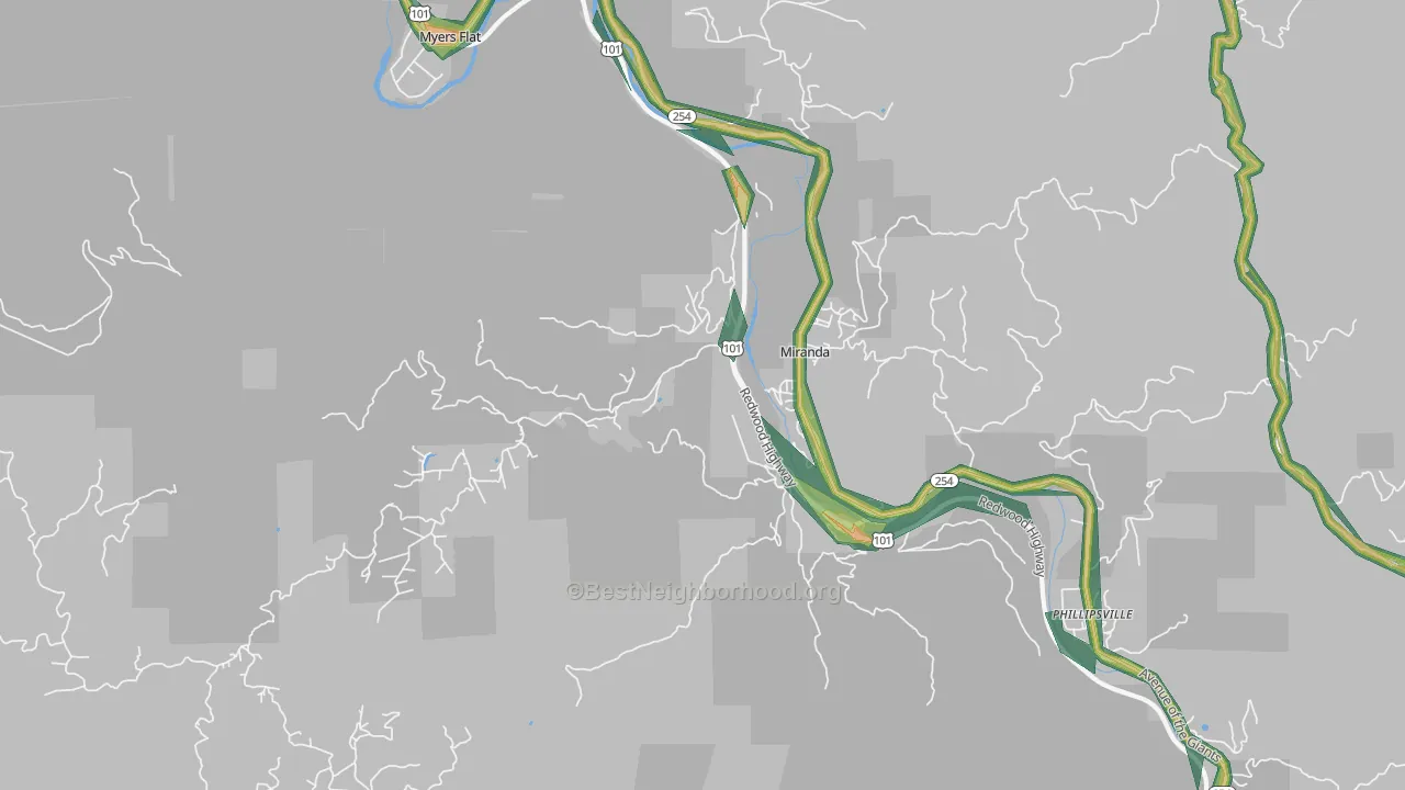 95553, CA Map of Noise Levels in 95553