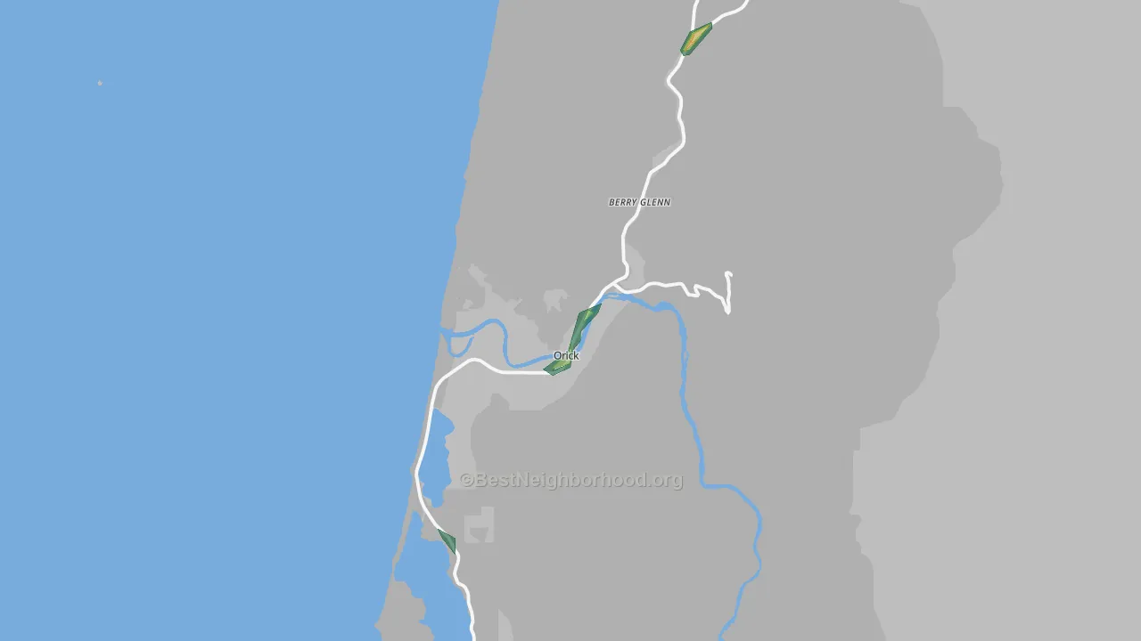 95555, CA Map of Noise Levels in 95555