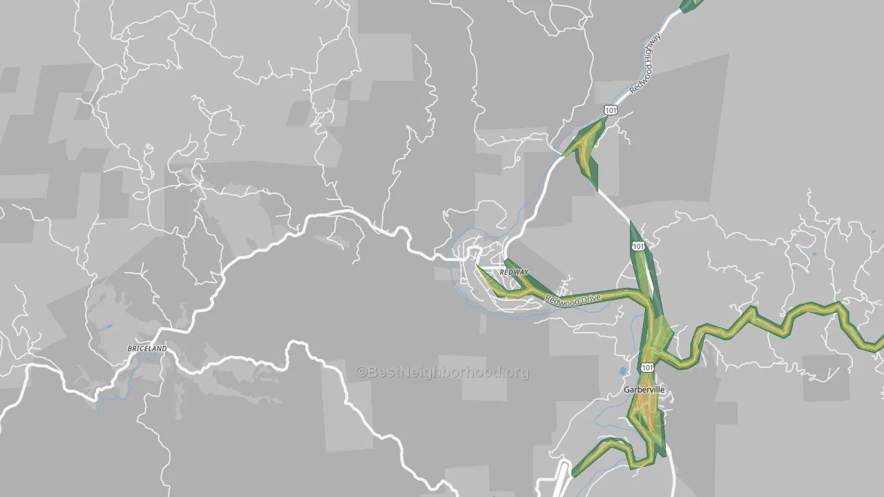 95560, CA Map of Noise Levels in 95560