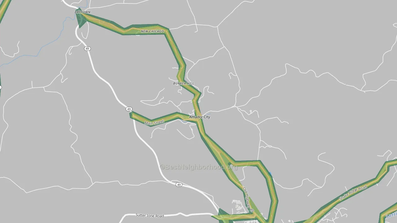 95601, CA Map of Noise Levels in 95601