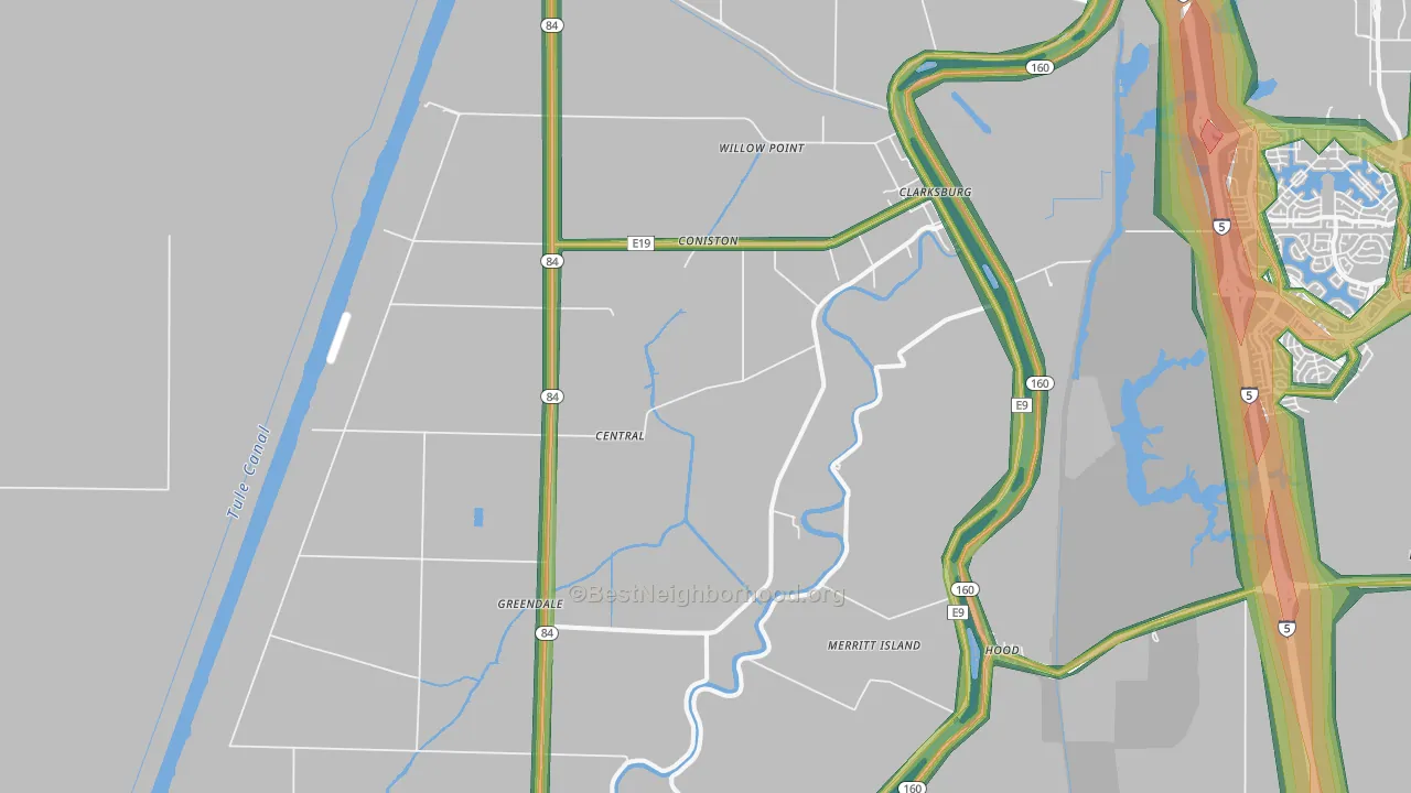 95612, CA Map of Noise Levels in 95612