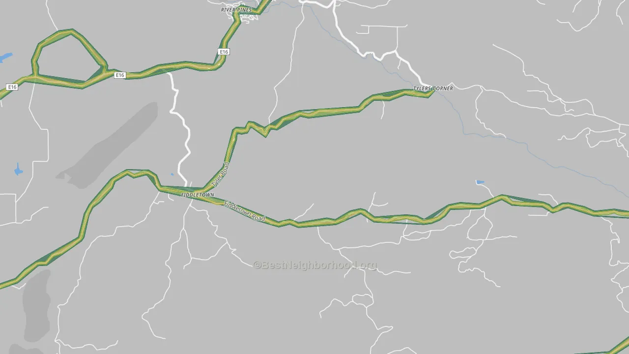 95629, CA Map of Noise Levels in 95629