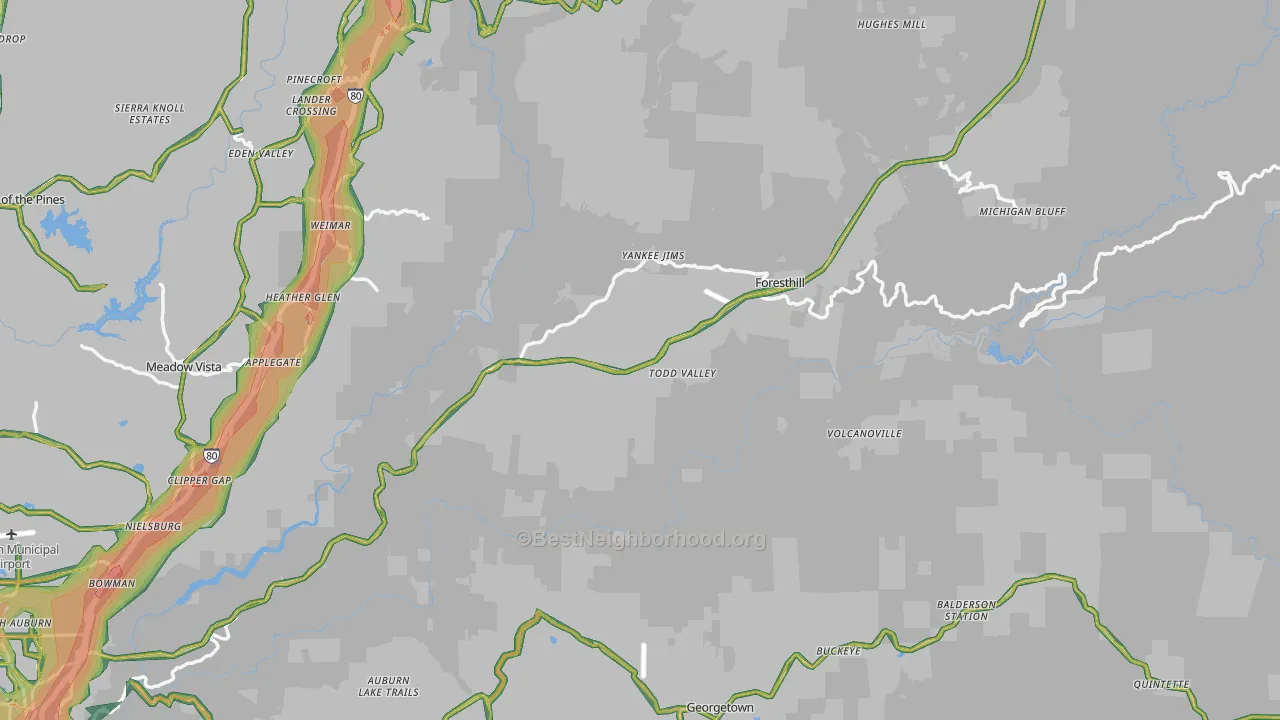 95631, CA Map of Noise Levels in 95631