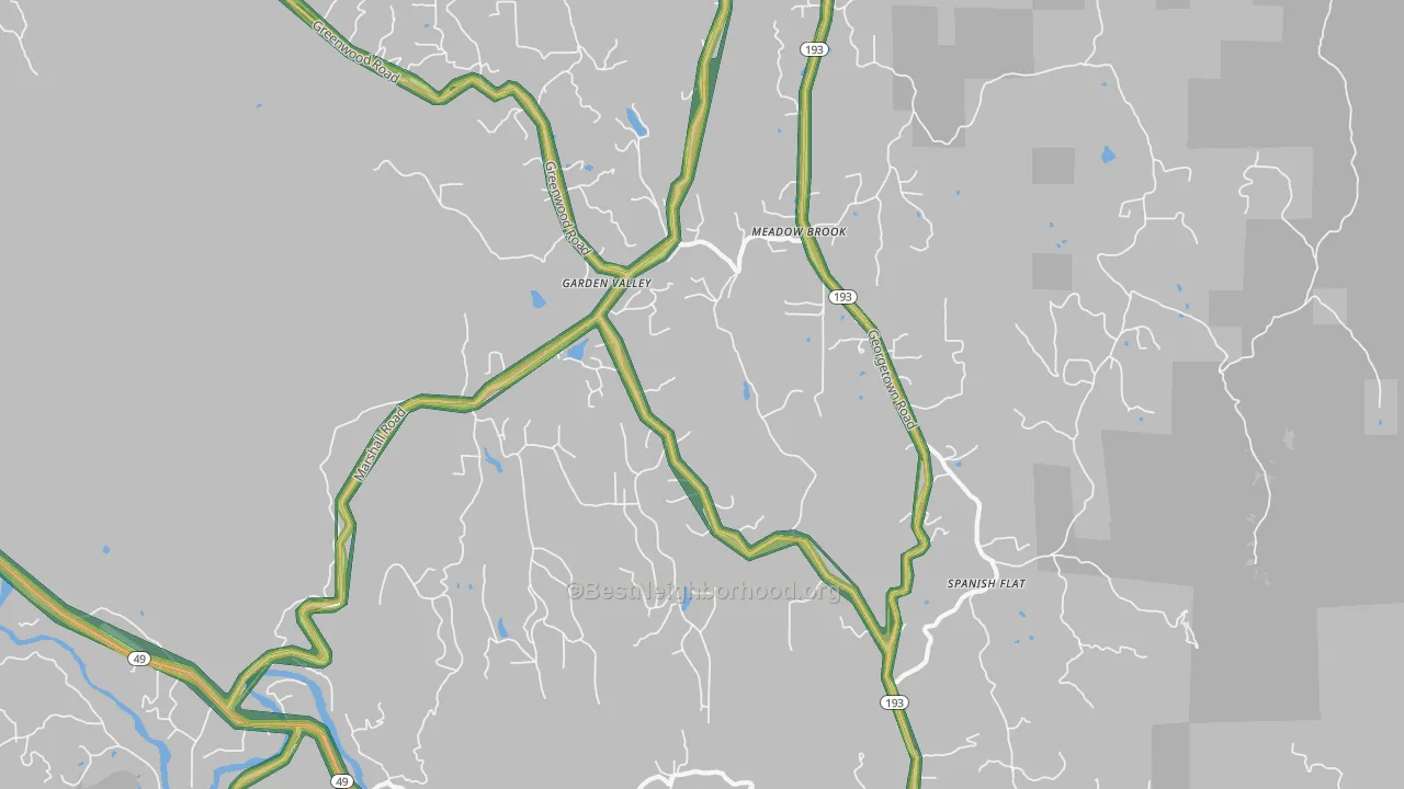 95633, CA Map of Noise Levels in 95633