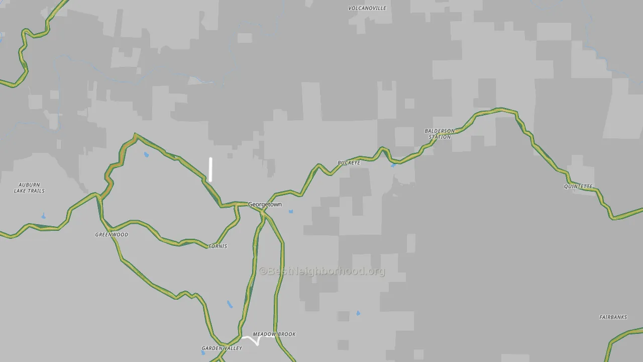 95634, CA Map of Noise Levels in 95634
