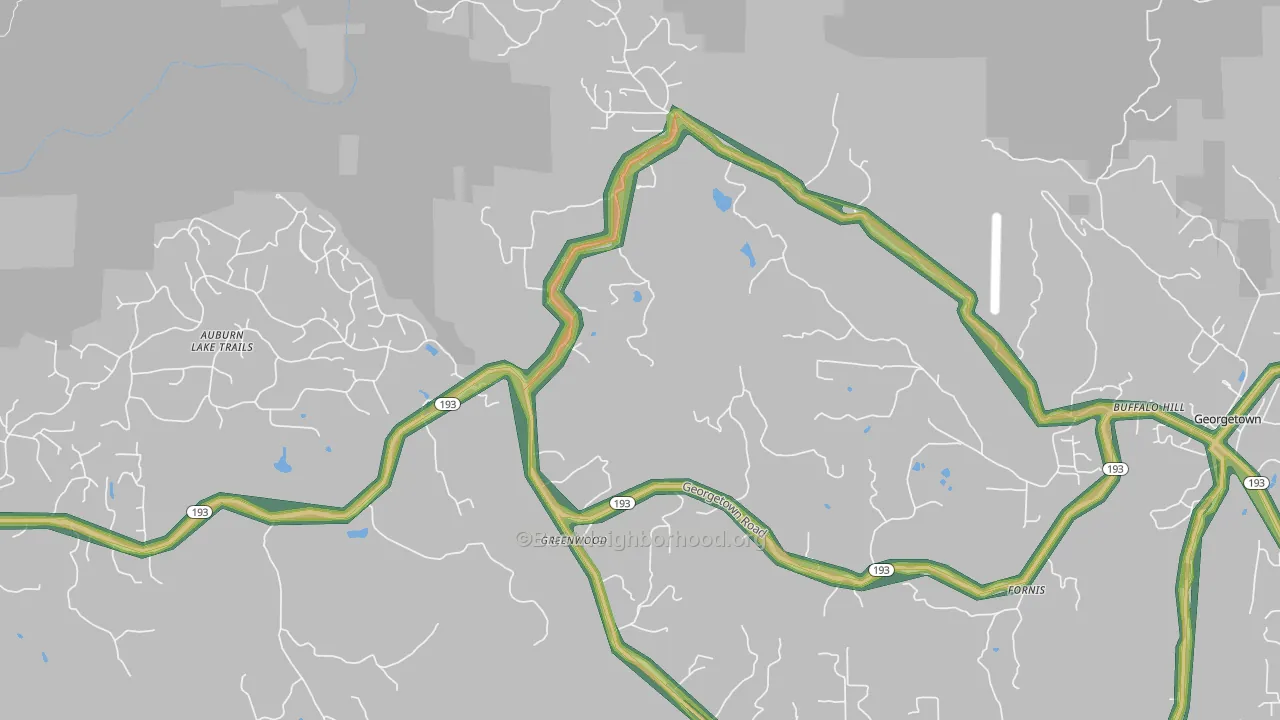 95635, CA Map of Noise Levels in 95635