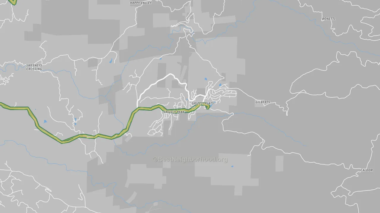 95636, CA Map of Noise Levels in 95636