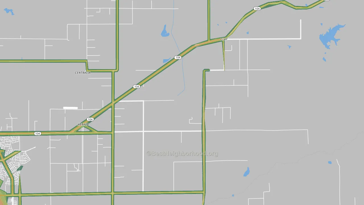 95638, CA Map of Noise Levels in 95638