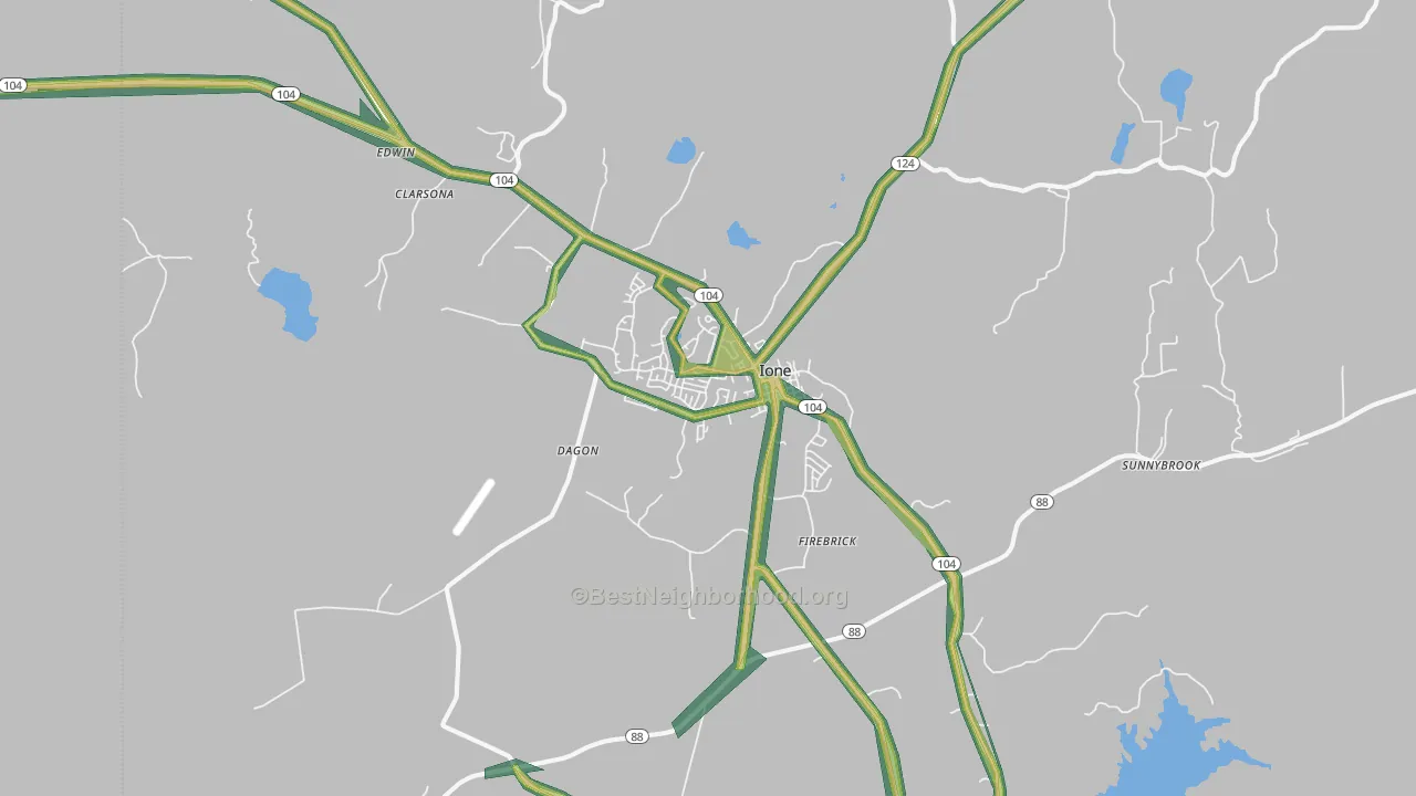 95640, CA Map of Noise Levels in 95640