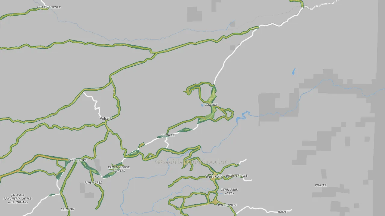 95666, CA Map of Noise Levels in 95666