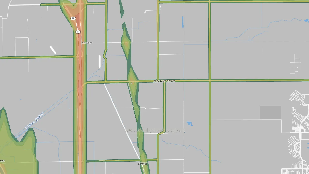 95668, CA Map of Noise Levels in 95668