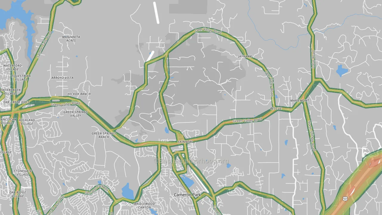 95672, CA Map of Noise Levels in 95672