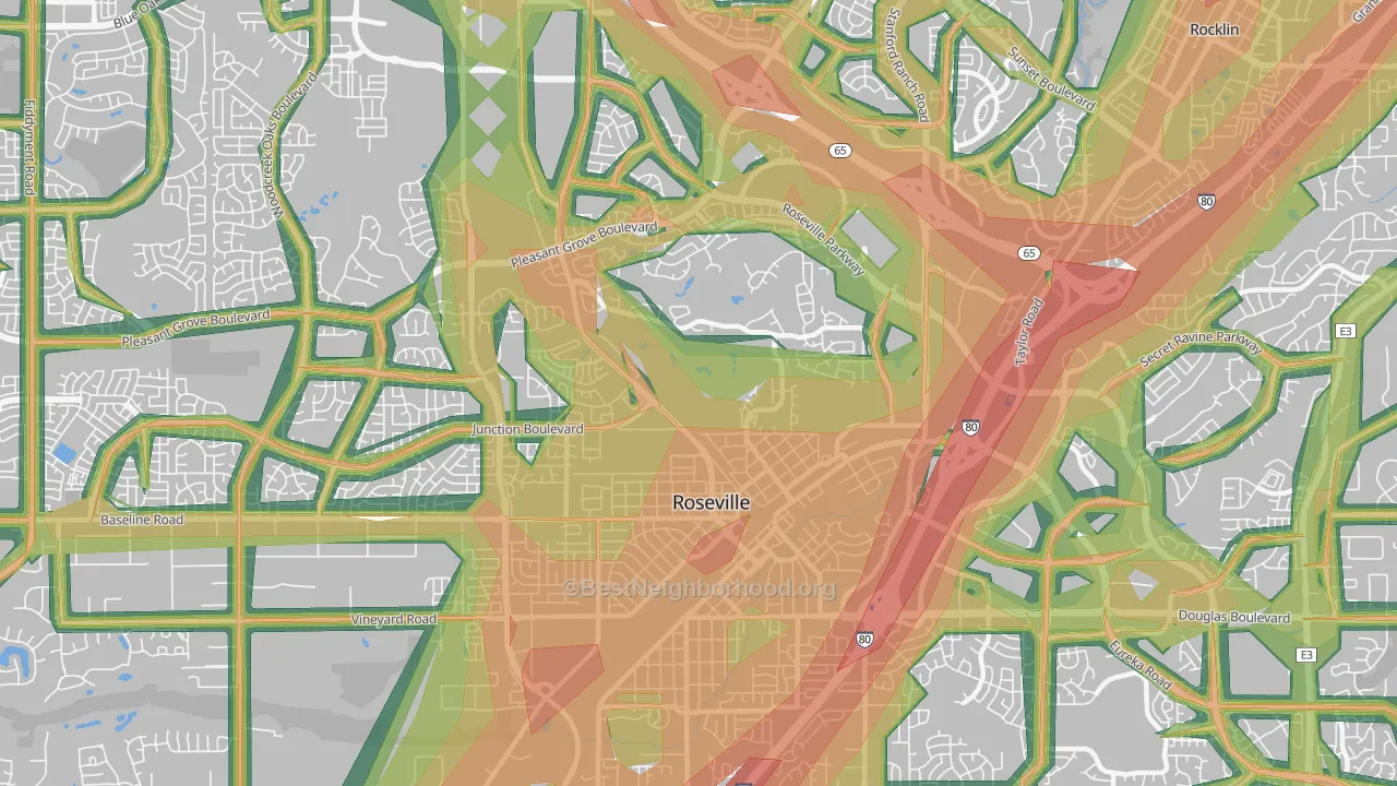 95678, CA Map of Noise Levels in 95678