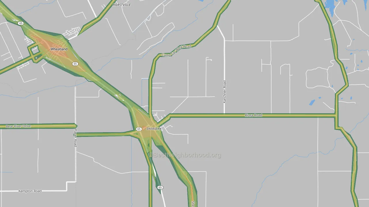 95681, CA Map of Noise Levels in 95681