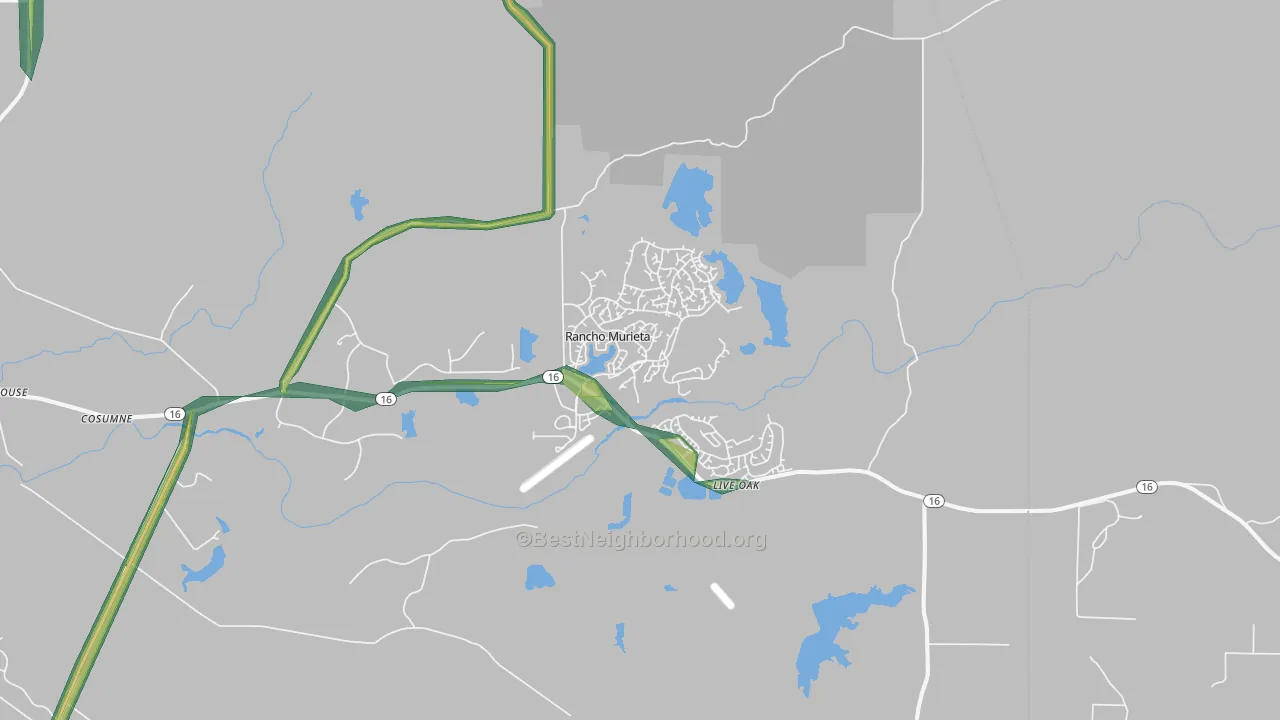 95683, CA Map of Noise Levels in 95683