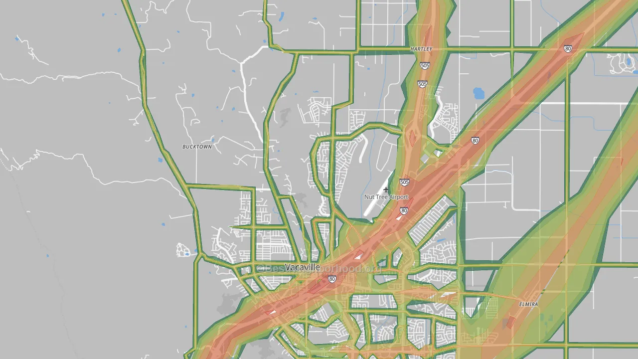 95688, CA Map of Noise Levels in 95688