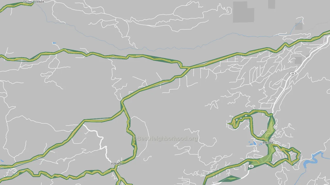 95689, CA Map of Noise Levels in 95689