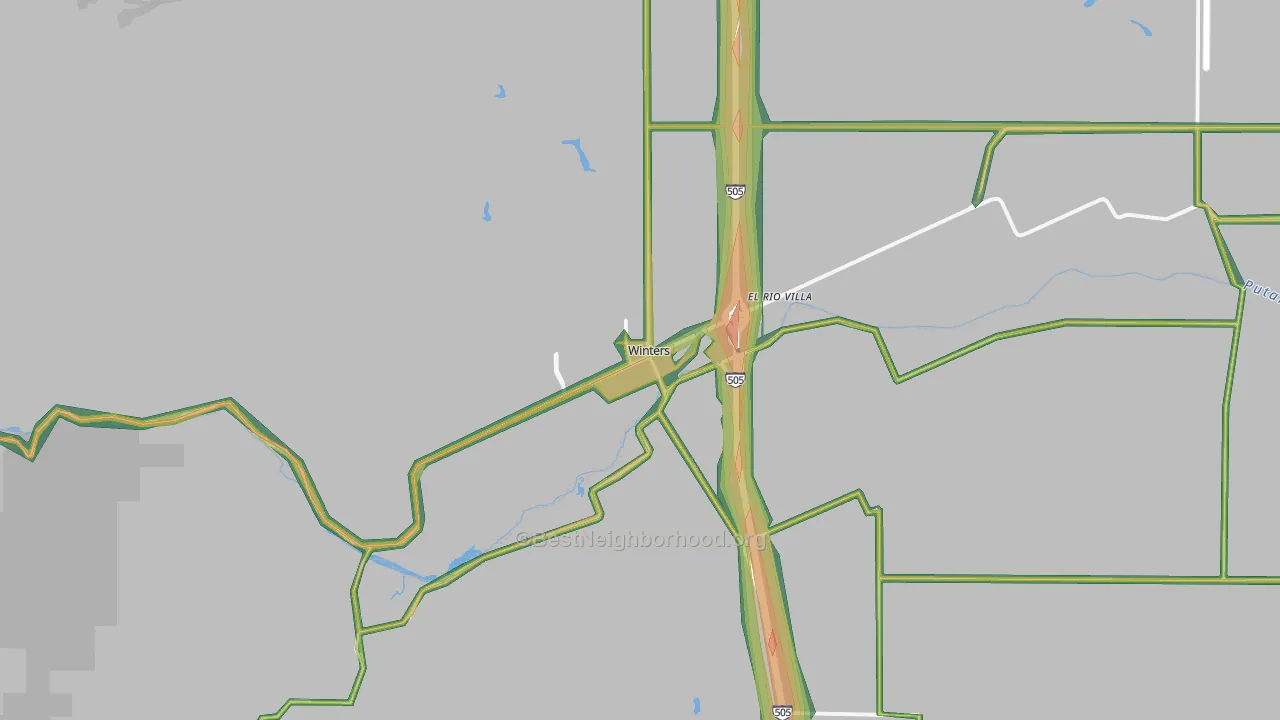 95694, CA Map of Noise Levels in 95694