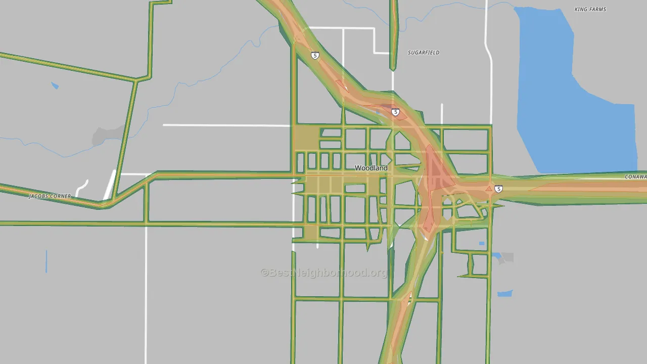 95695, CA Map of Noise Levels in 95695