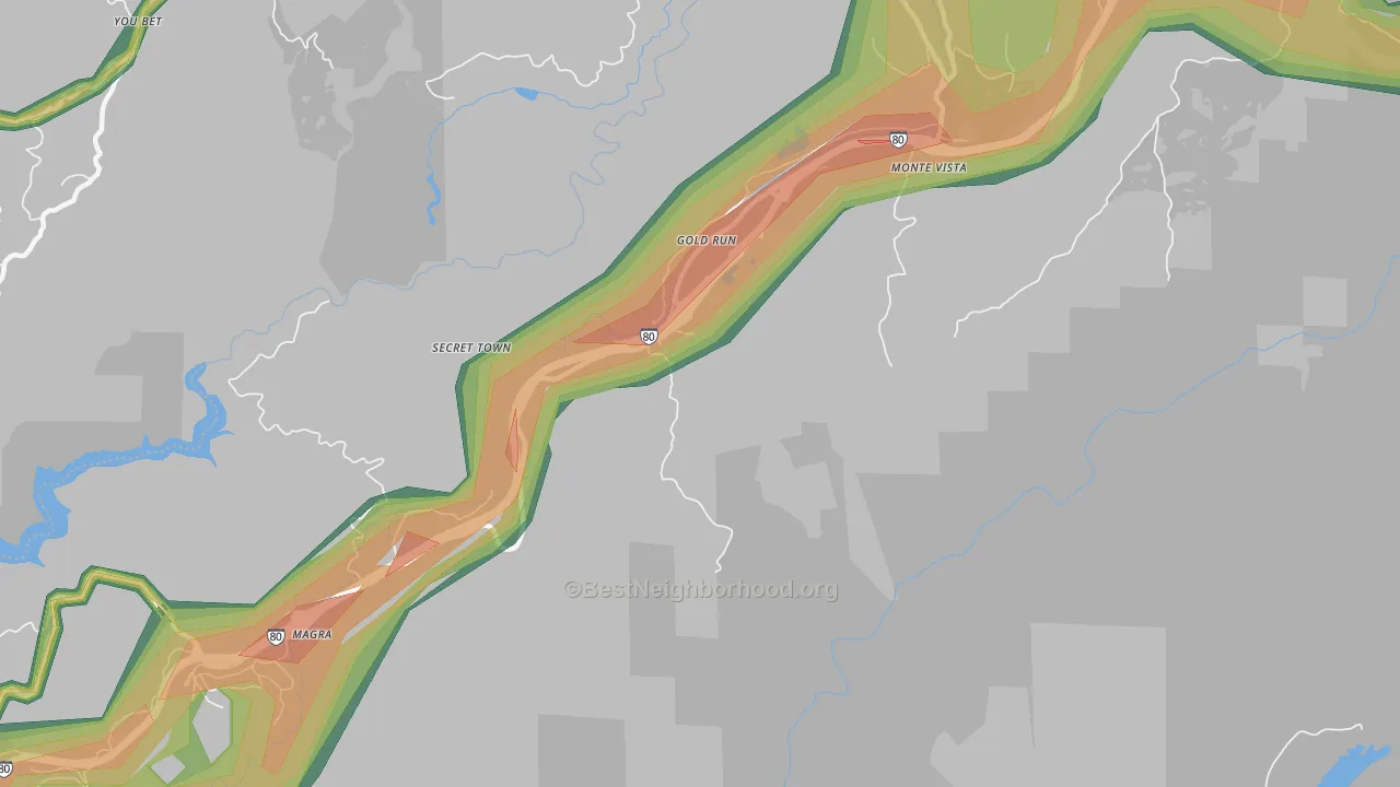 95717, CA Map of Noise Levels in 95717