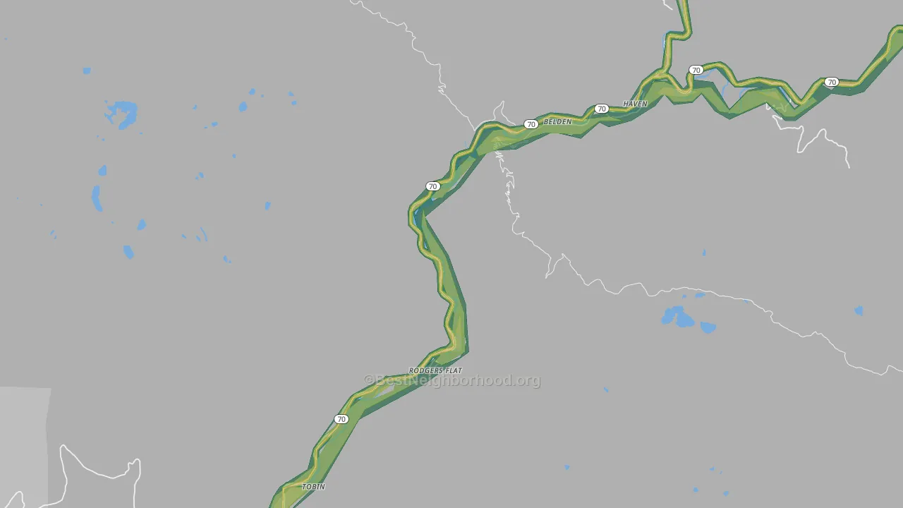 95915, CA Map of Noise Levels in 95915