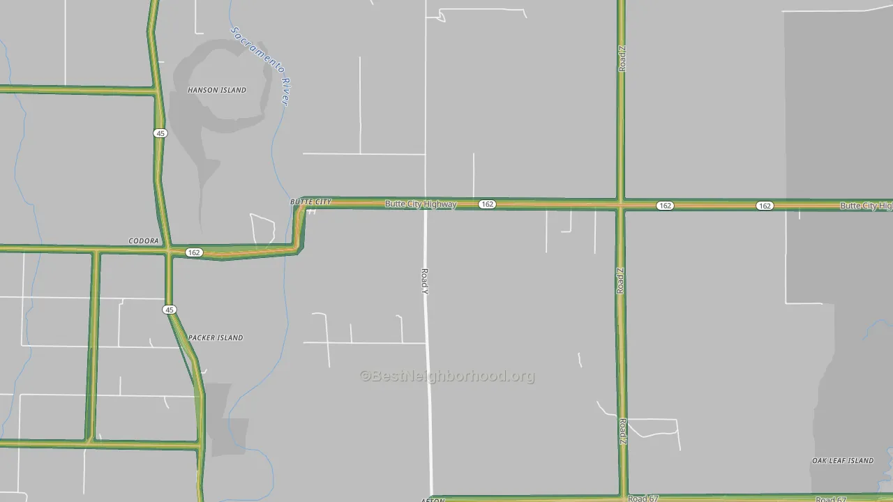 95920, CA Map of Noise Levels in 95920