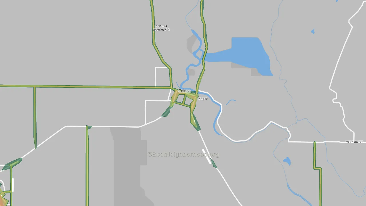 95932, CA Map of Noise Levels in 95932