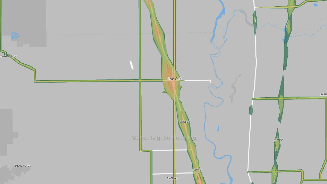 95953, CA Map of Noise Levels in 95953
