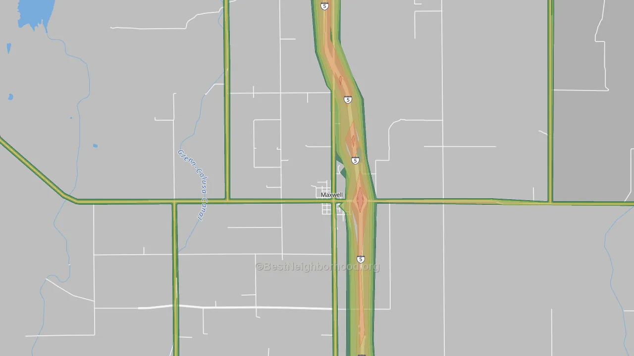 95955, CA Map of Noise Levels in 95955