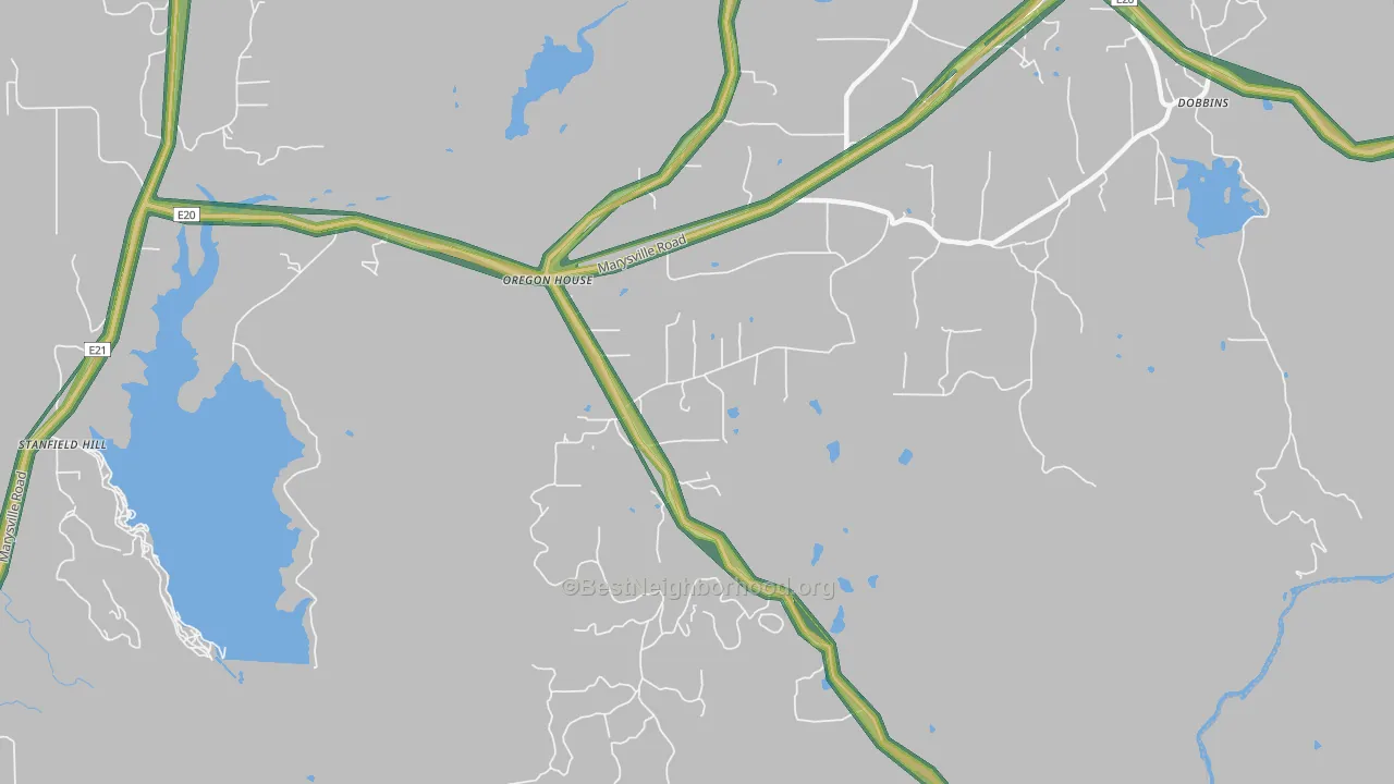 95962, CA Map of Noise Levels in 95962