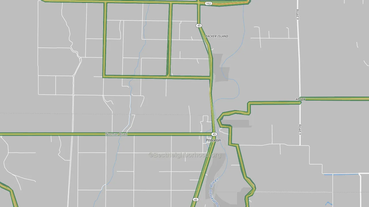 95970, CA Map of Noise Levels in 95970