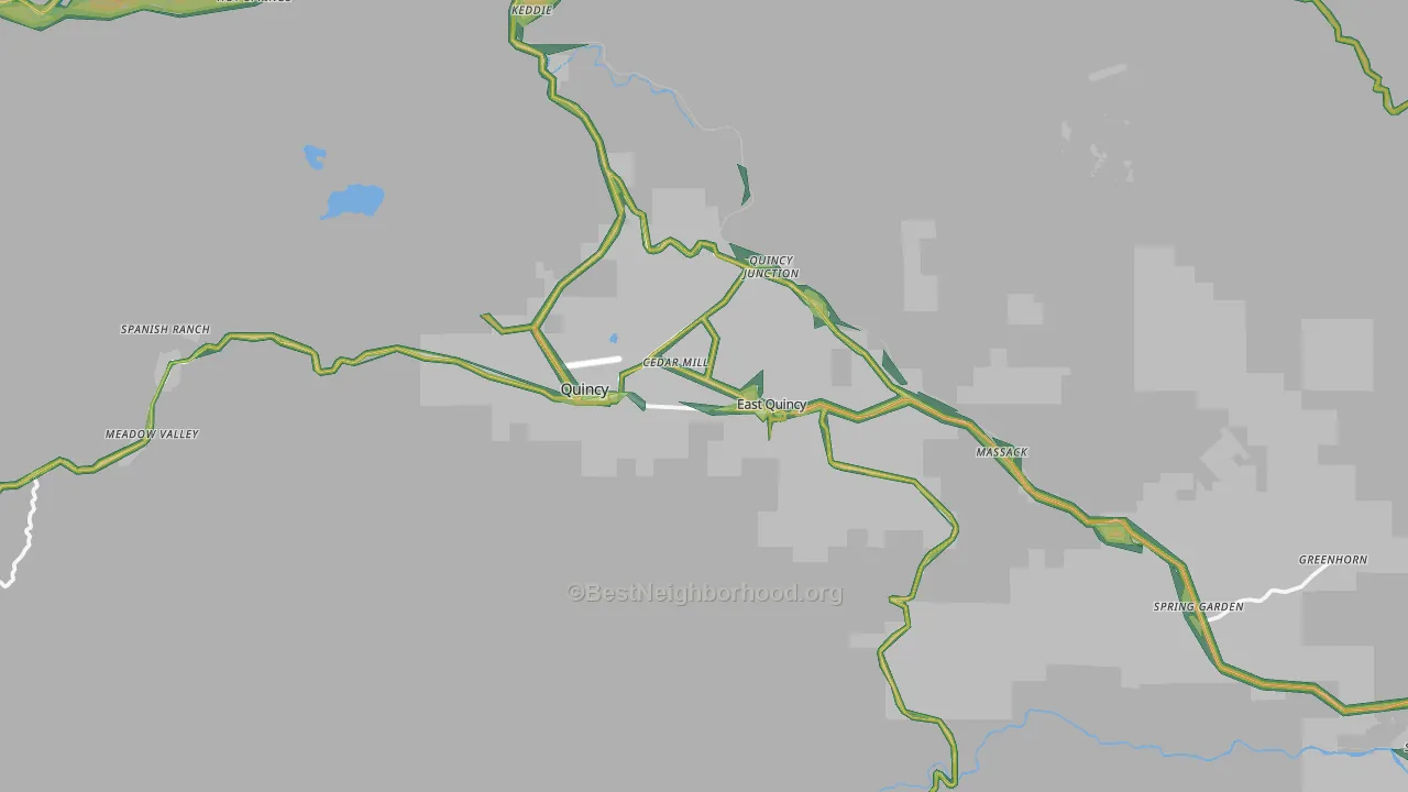 95971, CA Map of Noise Levels in 95971