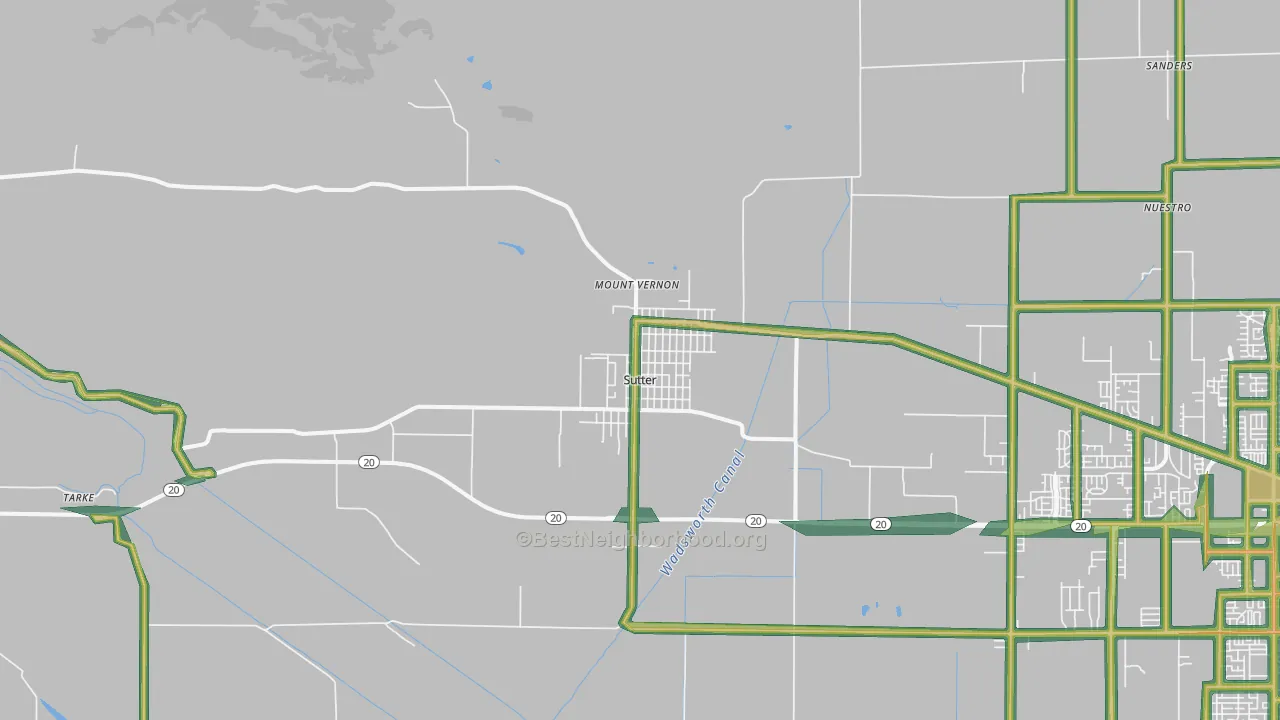 95982, CA Map of Noise Levels in 95982