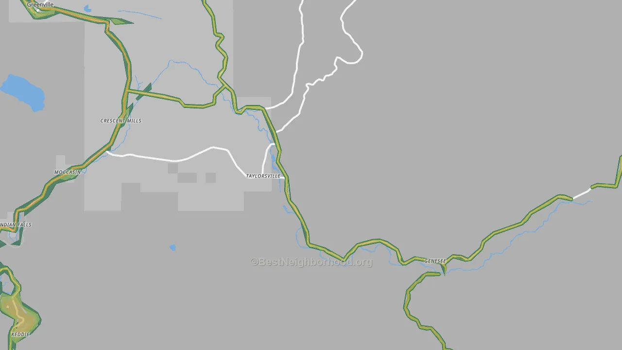 95983, CA Map of Noise Levels in 95983