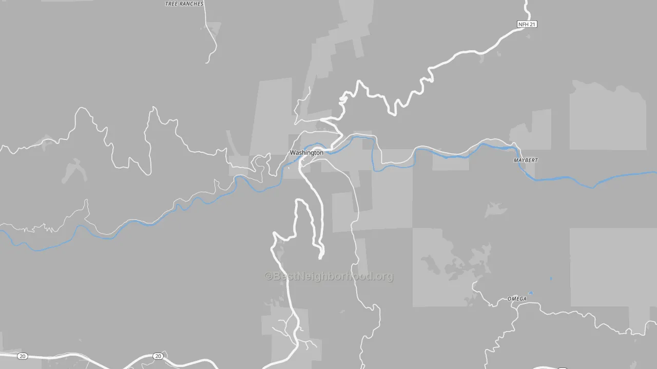 95986, CA Map of Noise Levels in 95986