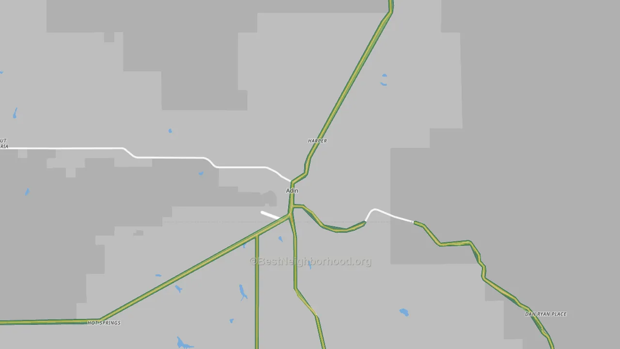 96006, CA Map of Noise Levels in 96006