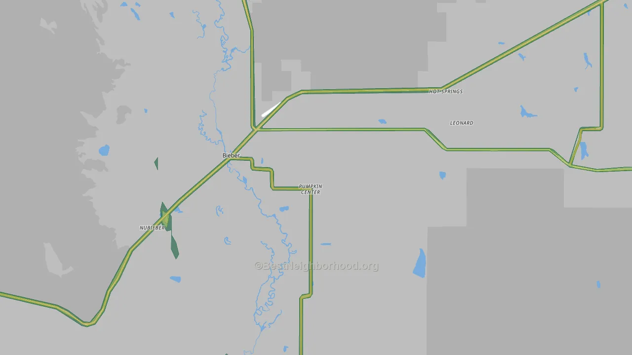 96009, CA Map of Noise Levels in 96009