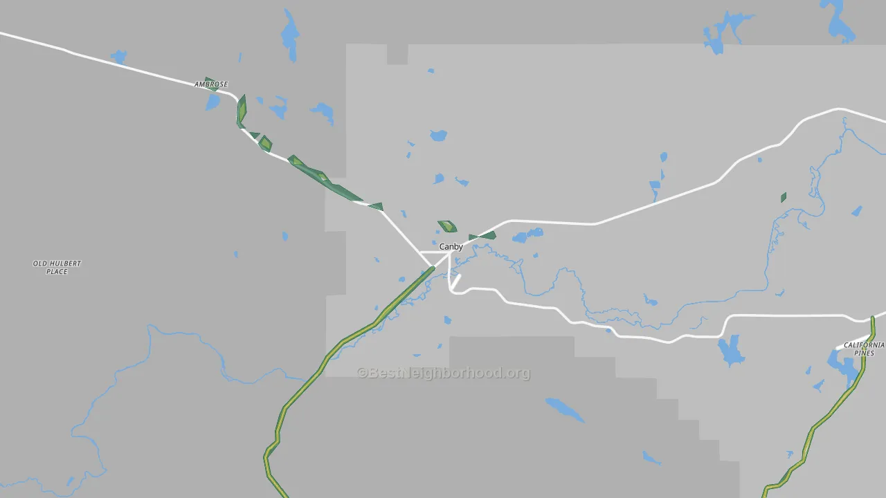 96015, CA Map of Noise Levels in 96015