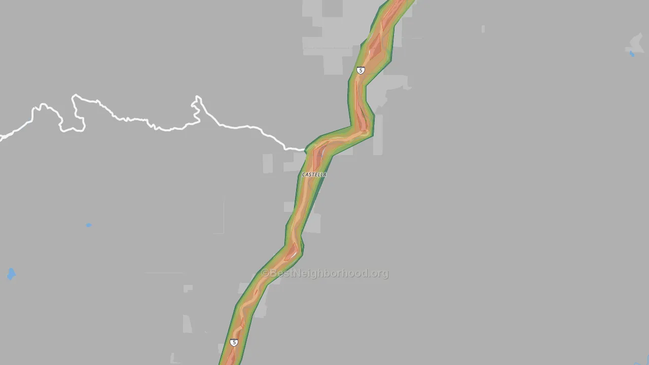 96017, CA Map of Noise Levels in 96017
