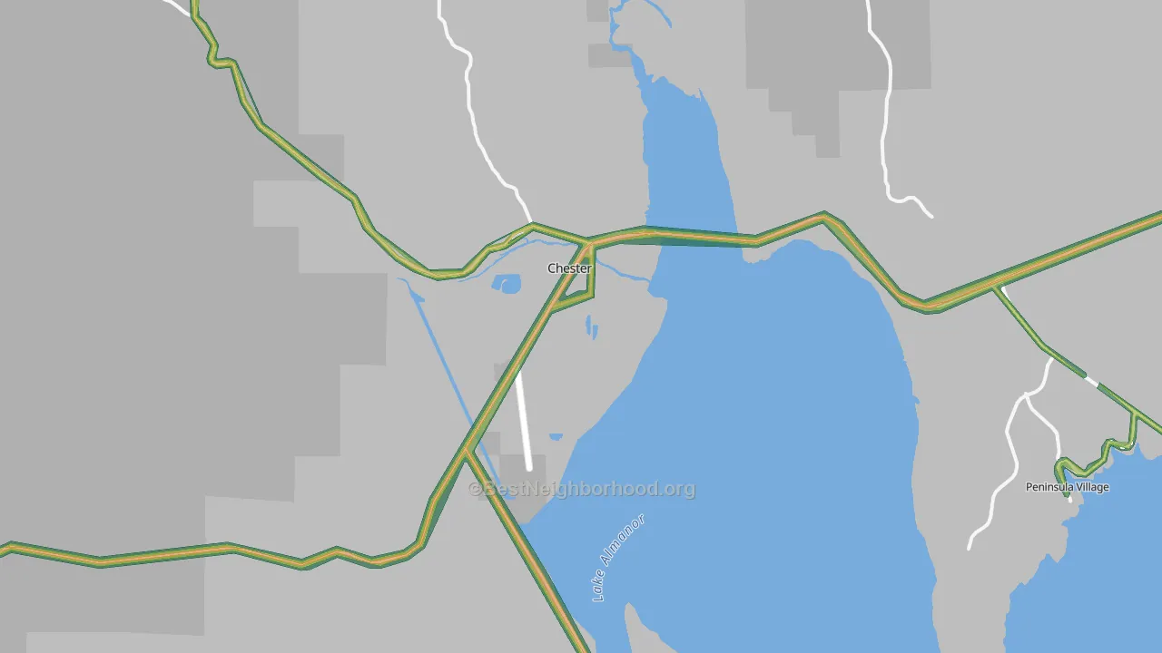 96020, CA Map of Noise Levels in 96020