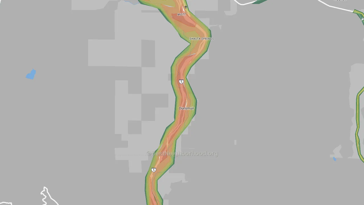 96025, CA Map of Noise Levels in 96025