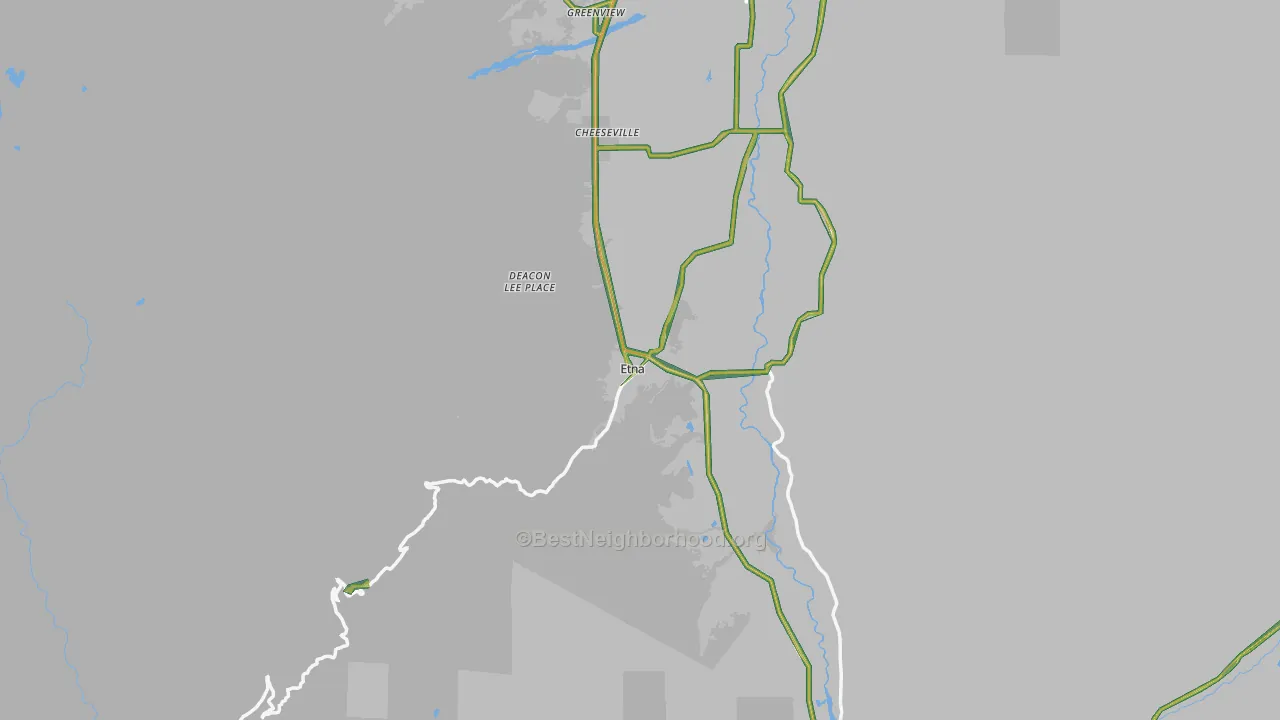 96027, CA Map of Noise Levels in 96027