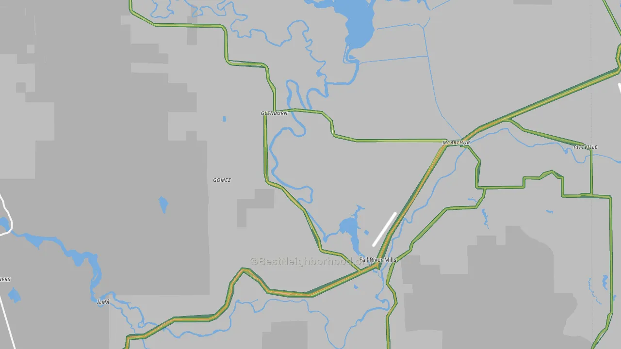 96028, CA Map of Noise Levels in 96028