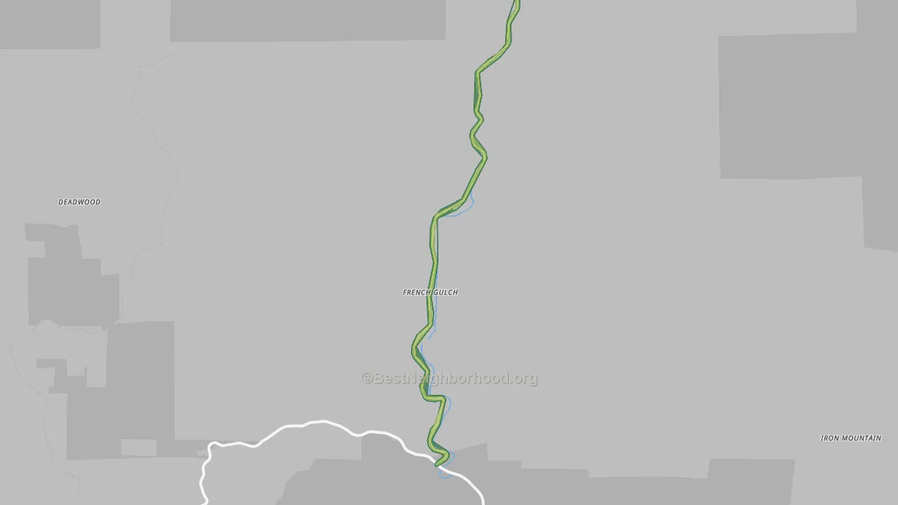 96033, CA Map of Noise Levels in 96033