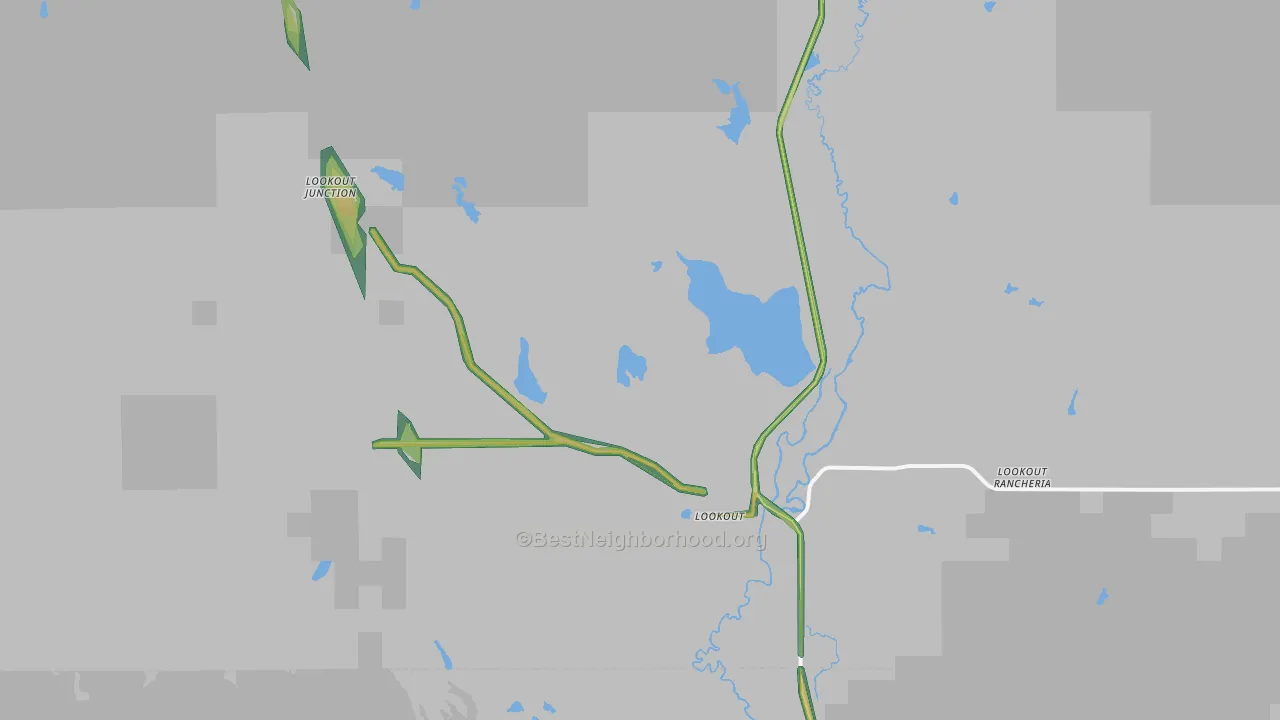 96054, CA Map of Noise Levels in 96054