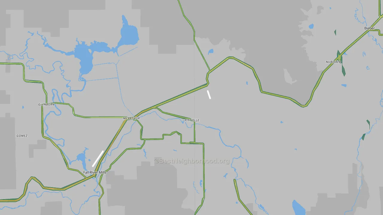 96056, CA Map of Noise Levels in 96056